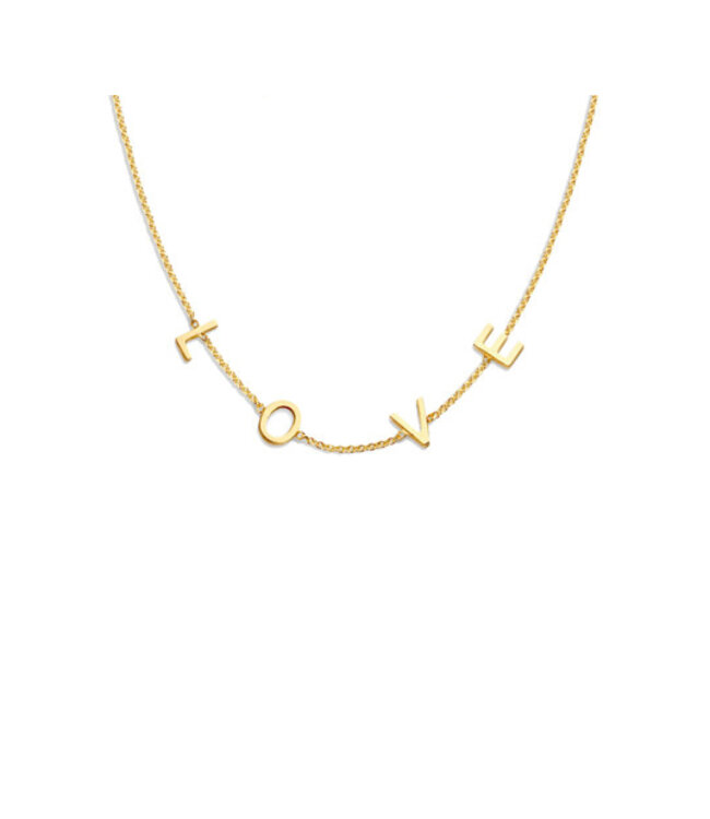 Just Franky Love Letter Necklace 4 initials
