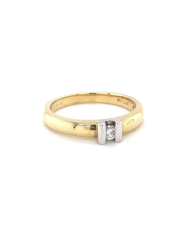 R&C Bicolor gouden ring Camille 0.10ct
