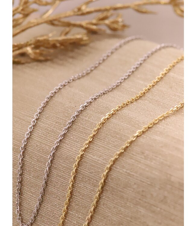 ROEMER geelgouden ketting anker gediamanteerd 1.5/50