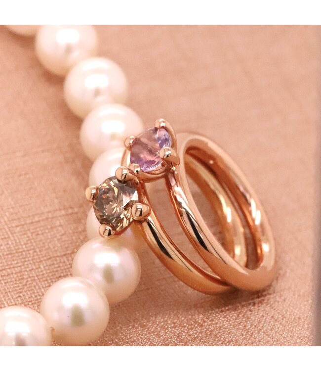 ROEMER by Bregje ring Lily 18K roségoud met Amethyst