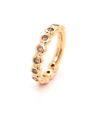 ROEMER by Bregje ROEMER by Bregje ring Colours 18K geelgoud met cognac diamant