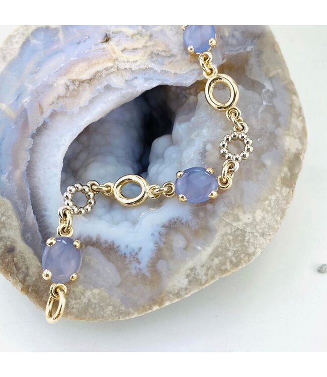 ROEMER by Bregje 18k geelgouden armband met chalcedoon