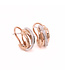 Positano Positano oorringen 18k rose en witgoud 0.12 ct. diamant