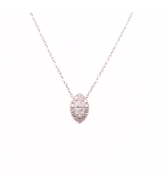 Positano Positano collier 18k witgoud met 0.39ct diamant