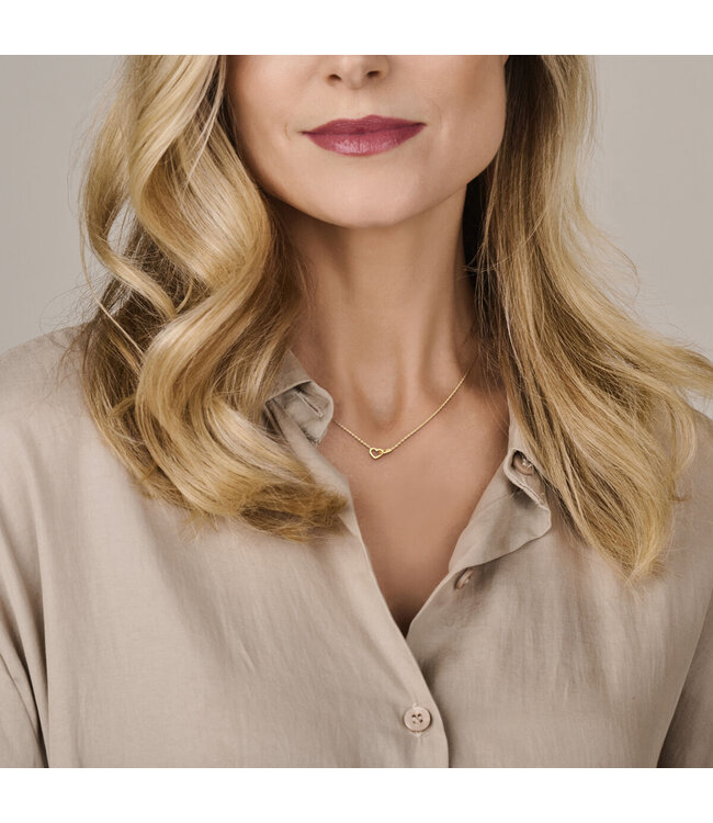 ROEMER Collier 14k geelgoud hartjes 40 - 42 - 44 cm