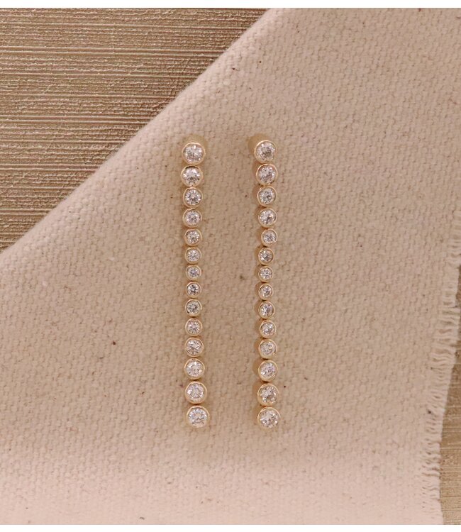 ROEMER oorhangers 14k goud met 1.06ct diamant