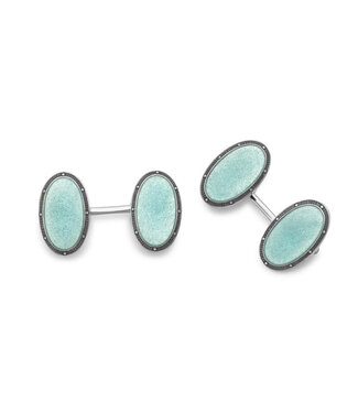 Deakin & Francis Deakin & Francis manchetknopen zilver met emaille