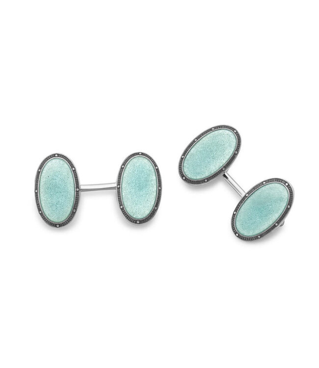 Deakin & Francis manchetknopen zilver met emaille
