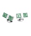 Deakin & Francis manchetknopen dollarbiljet zilver met emaille