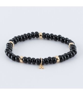 Y&G Y&G armband onyx 14k goud 7013
