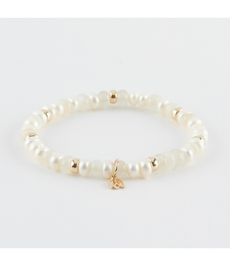 Y&G Y&G armband maansteen en parel 14k goud SP0002