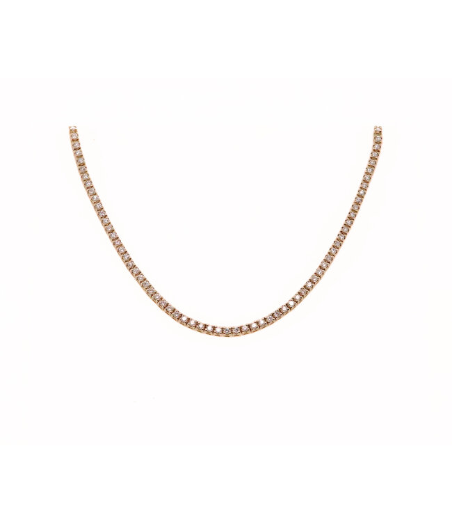 ROEMER tenniscollier 14k goud met 3.15ct diamant 44cm