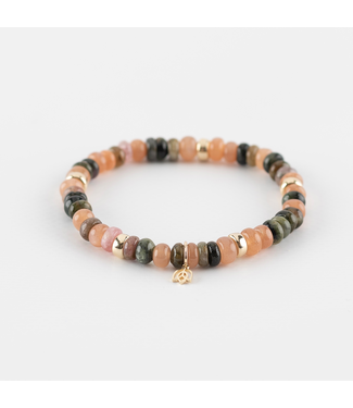 Y&G Y&G armband toermalijn en maansteen 14k goud SP0058