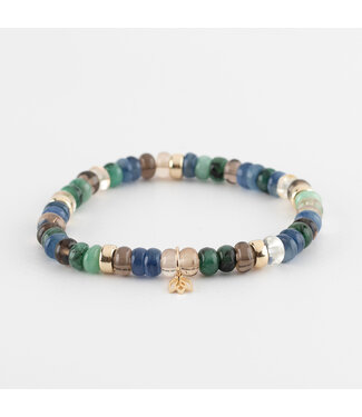 Y&G Y&G armband smaragd, theekwarts en topaas 14k goud SP0056