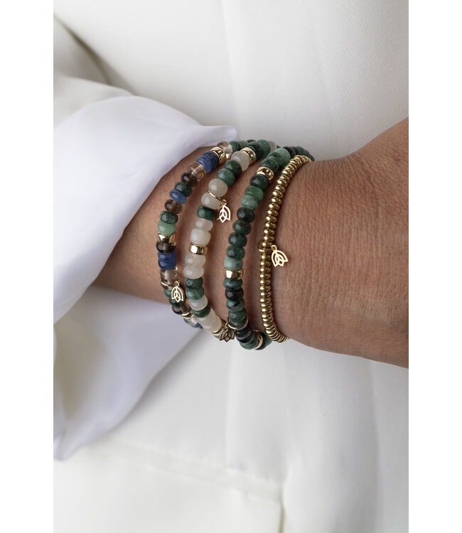 Y&G armband smaragd, theekwarts en topaas 14k goud SP0056