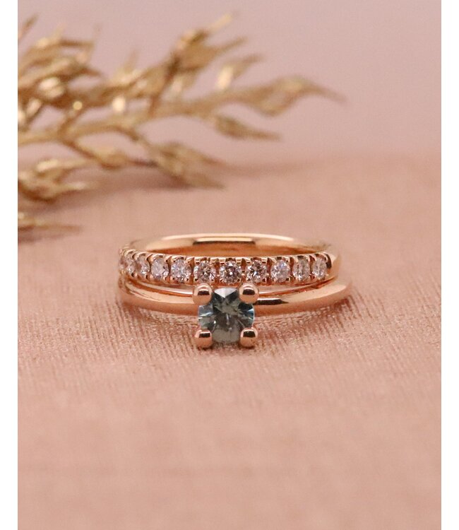 ROEMER 18k Rosegouden alliance ring M 0,40cr TW Si