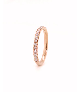 ROEMER ROEMER ring 14k rosegoud alliance S met diamant 0.22ct 56