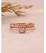 ROEMER ring 14k rosegoud alliance S met diamant 0.22ct 56