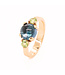 ROEMER by Bregje ROEMER by Bregje ring Solance 18K geelgoud met London Blue Topaas en  Peridot