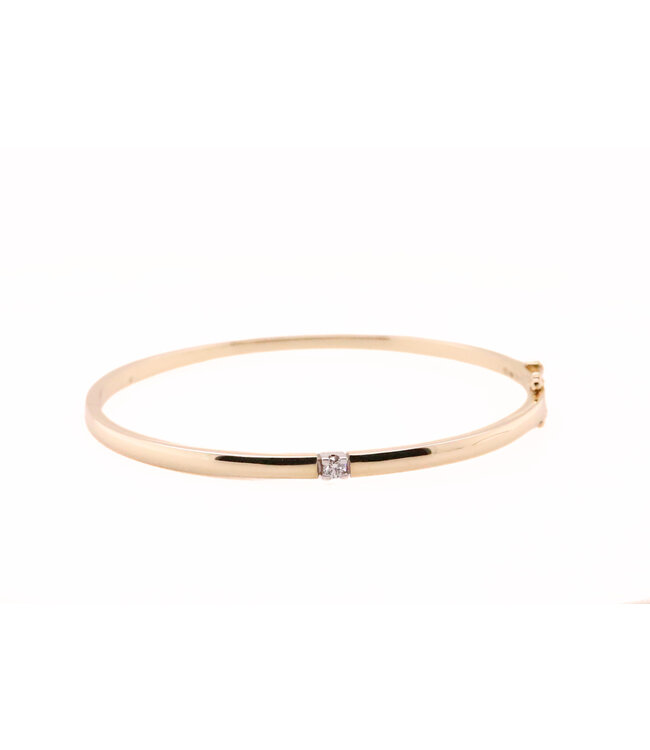ROEMER Bangle 14k met  0.10ct. diamant