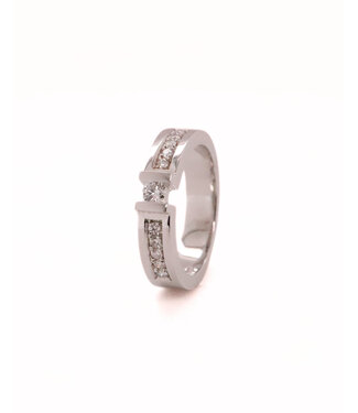 R&C R&C Coco Riché Pave witgouden ring met diamant