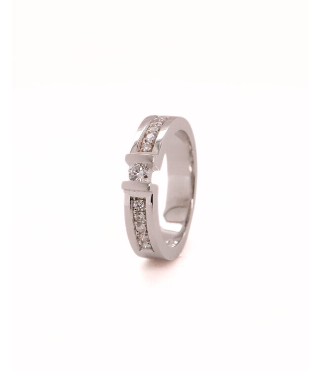 R&C Coco Riché Pave witgouden ring met diamant
