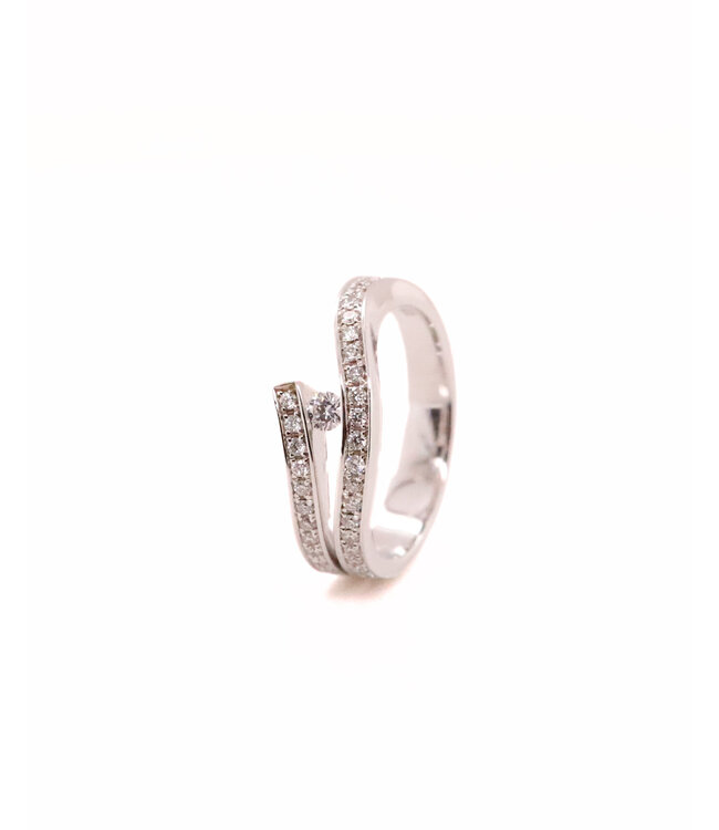 R&C Witgouden ring Victoire Riche ring 0,39ct RIN0038-PAVE
