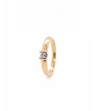 R&C R&C Bicolor gouden ring Camille 0.10ct