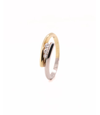 R&C R&C Bicolor gouden ring Penelope Plus 0.12ct SI