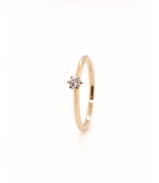 ROEMER geelgouden solitair ring 0.17ct