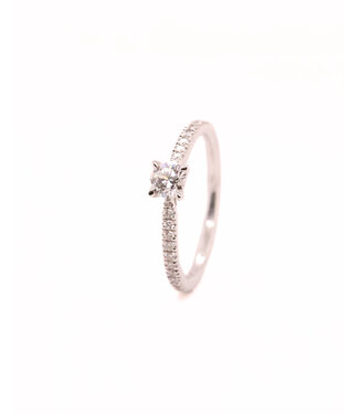 ROEMER ROEMER ring 14k witgoud solitair met diamant L 0.46ct 52