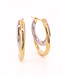ROEMER oorringen 18k geel/wit goud ovale doppio