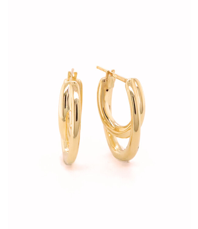 ROEMER oorringen 18k goud doppio ovale medio