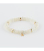 Y&G Y&G armband witte maansteen met 14k beads