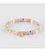 Y&G Y&G armband citrien,rookkwarts, avanturijn,aquamarijn,rhodochrosiet en 5 beads 14k goud