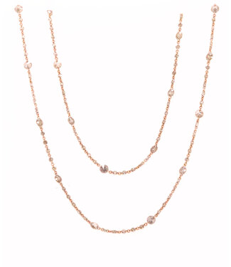 ROEMER ROEMER diamanten collier met rosegoud