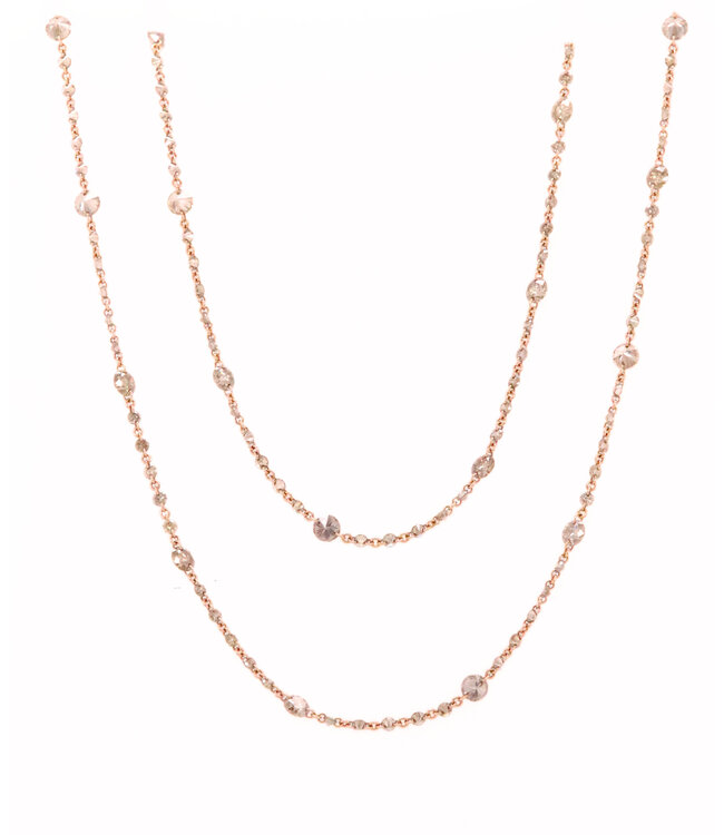 ROEMER 18k rosegouden collier met diamanten 13.58ct