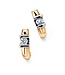 R&C Bicolor gouden oorknoppen Camille 2 x 0,03ct