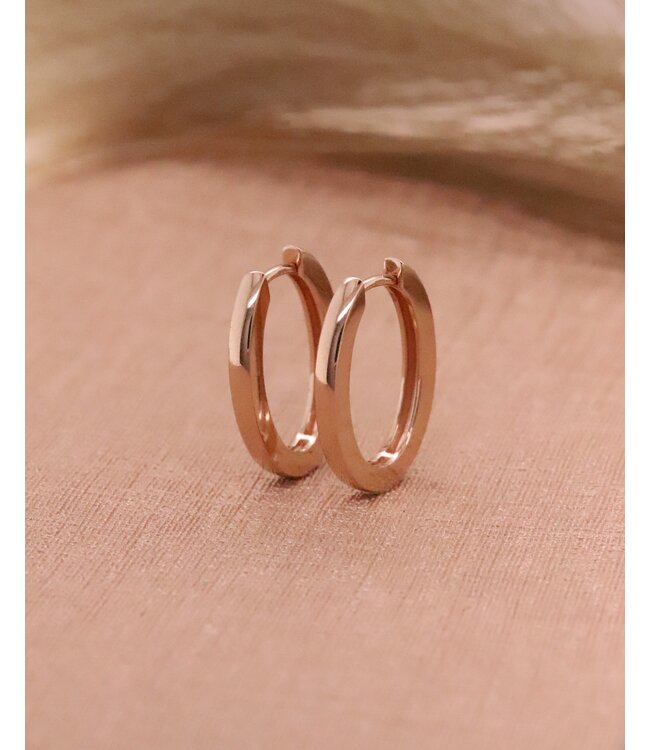 Monzario Oorringen  14k roségoud 898-O