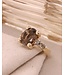 ROEMER by Bregje ring 18k geelgoud met Rookkwarts en bruine diamant