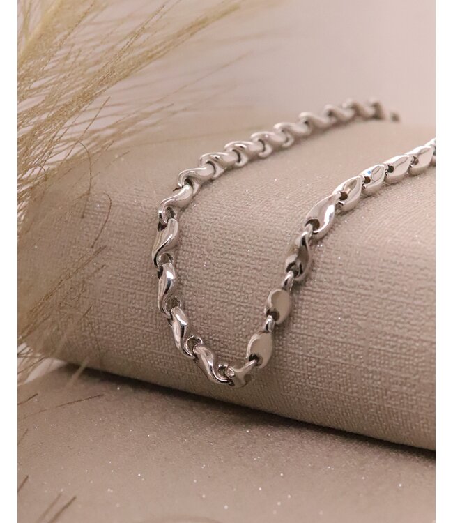 Monzario collier 14k witgoud 1081C