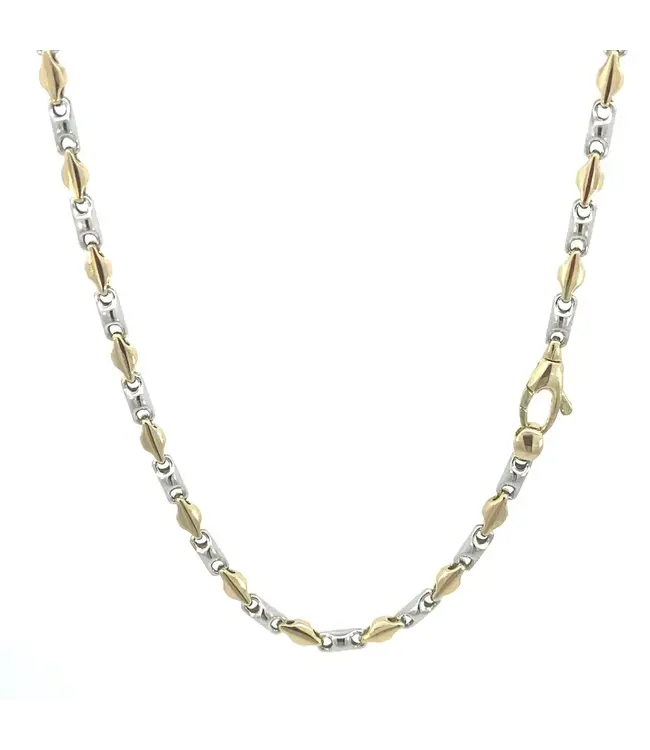 Monzario collier geel- met witgoud 81C