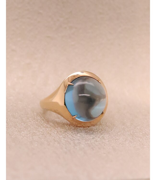 Positano Ring 18kt goud met Topaas