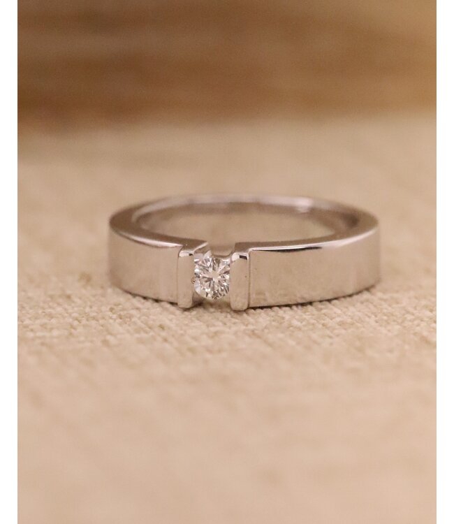 R&C Witgouden ring Coco met briljant 0.07ct