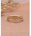 ROEMER ring 18k  geelgoud alliance S met diamant 0.23ct 50