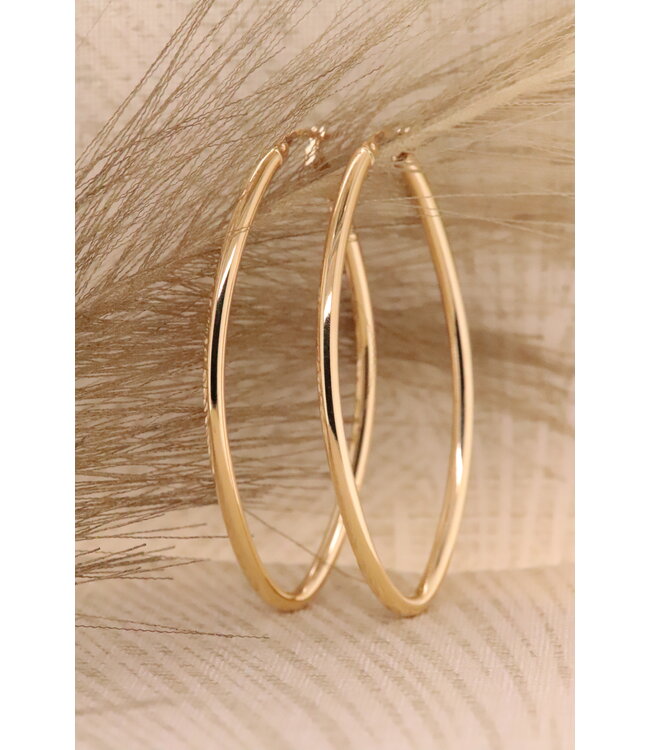 Monzario Oorhangers 14k Geelgoud 1418-O 24mm