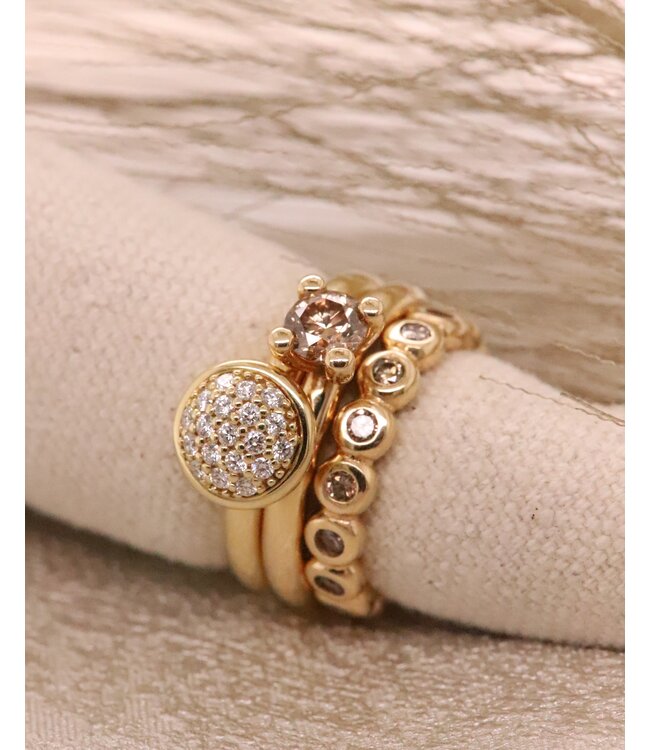 ROEMER by Bregje ring Colours 18K geelgoud met cognac diamant