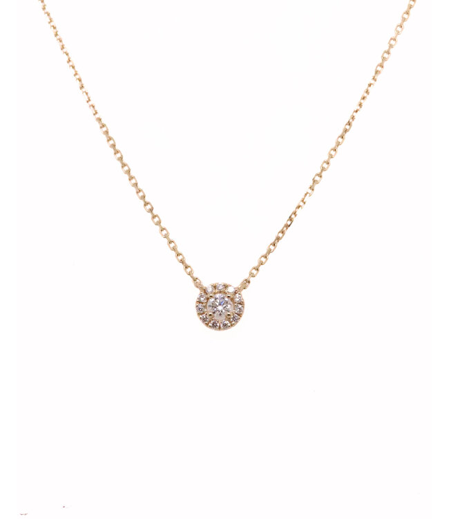 ROEMER Collier goud 14k met 0.20ct diamant