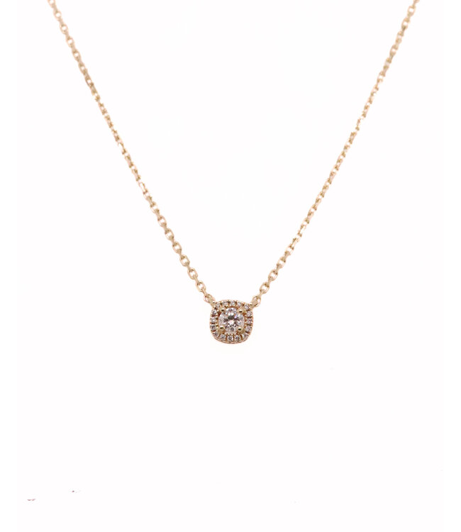 ROEMER collier goud 14k met 0.14ct. diamant 45cm