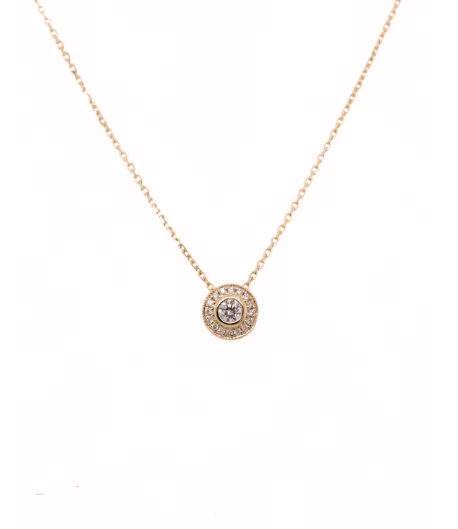 ROEMER collier goud 14k met 0.21ct diamant 45cm